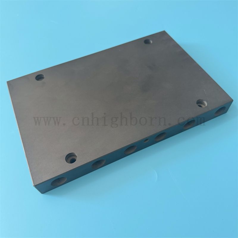 Customized Sic Ceramic Plate Silicon Carbid Board Keramikstück mit Löchern