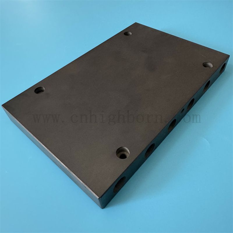 Customized Sic Ceramic Plate Silicon Carbid Board Keramikstück mit Löchern