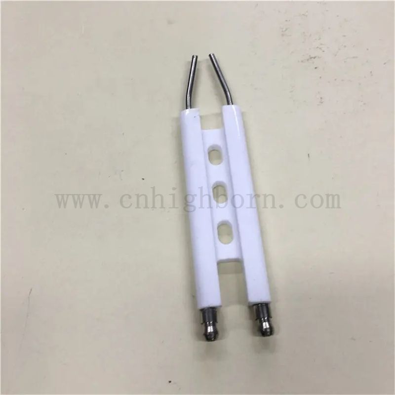 Hochtemperaturbeständige 95% Aluminiumoxid-Keramikelektrode-Doppel-Pin-Zündung