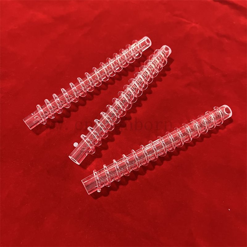 Runde Form transparent geschmolzene Silica Quarzglasröhre mit maßgeschneiderter Stange