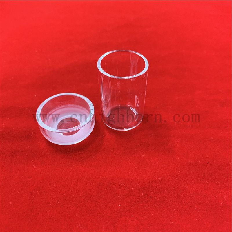 Tiegel aus klarem Quarz 