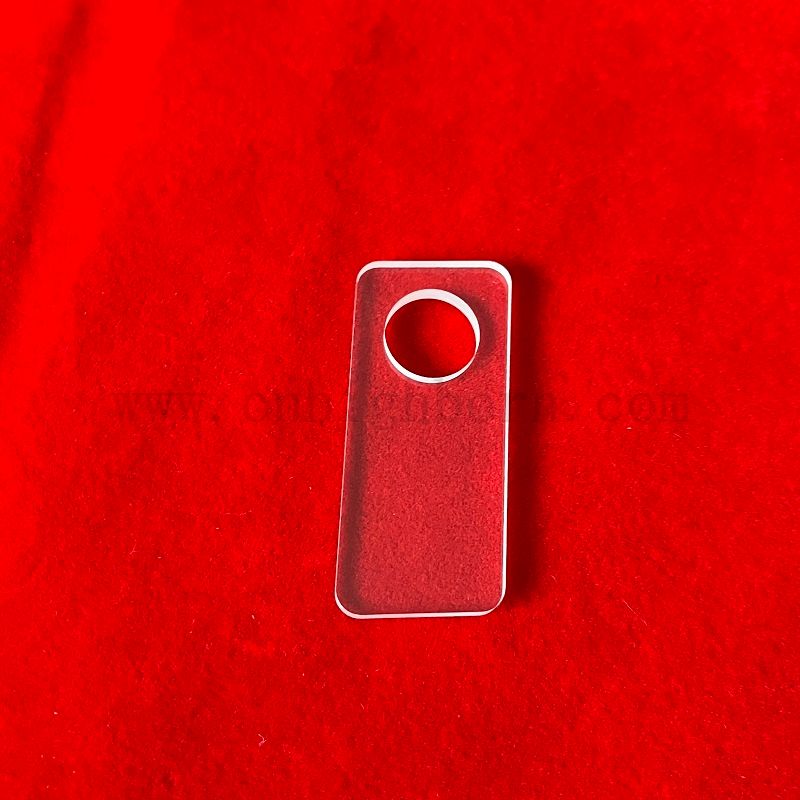 Transparente Quarzglasplatte rundes Loch Schleifen Kieselbleche