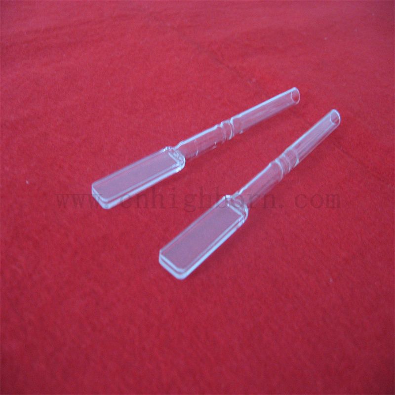 Customized Clear Quartz Glass Flow Cell UV sichtbare Spektrophotometer Mikroquarzkuvette