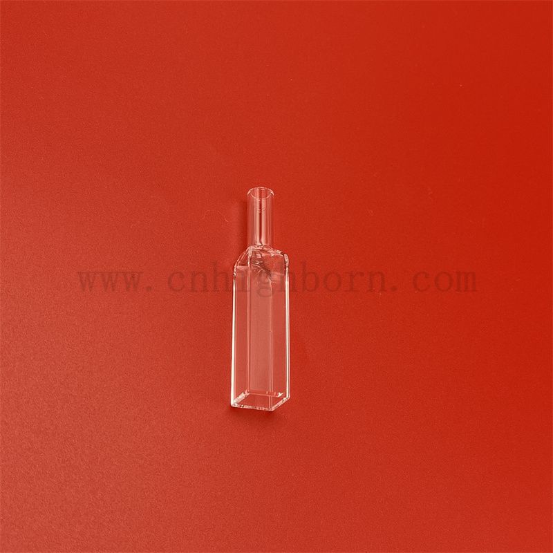 3 Seiten transparente Transmission optische Quarzglaskuvette Fluorimeter Retangular mit abgestufter Dichtung