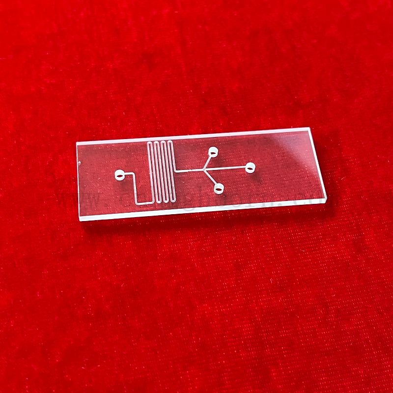 Quarzglasmikrofluidic -Chip für die Erkennung von Ultraviolett -Spektrophotometrie -
