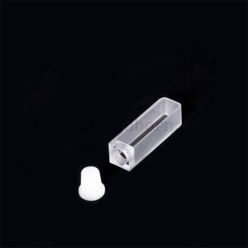 Laborforschung Quarzinstrumente Q114 Quarz Cuvette 3,5 ml Standard optische Glaszelle mit Stopper