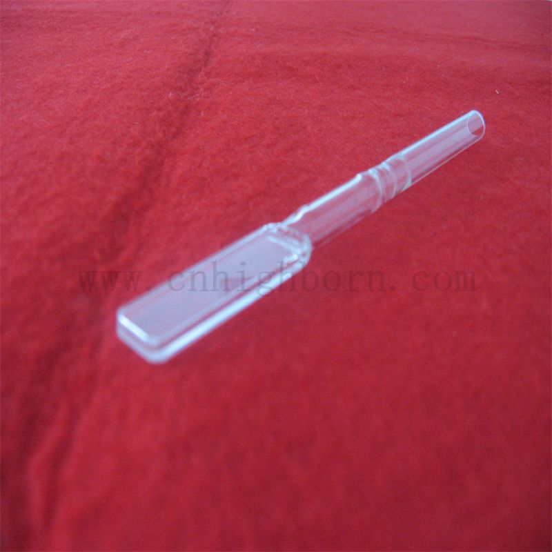 Customized Clear Quartz Glass Flow Cell UV sichtbare Spektrophotometer Mikroquarzkuvette