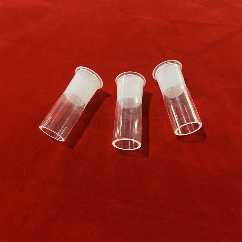 Wärmewiderstand Frosted Endstransparent Fusion Silica Quarzglasröhrchenanschluss 