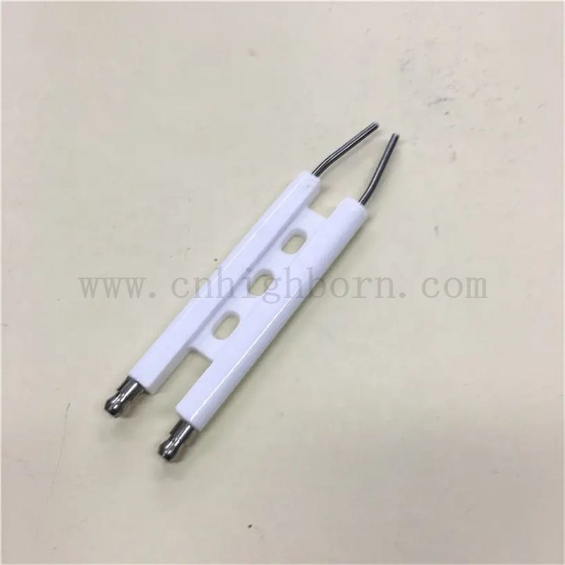 Hochtemperaturbeständige 95% Aluminiumoxid-Keramikelektrode-Doppel-Pin-Zündung