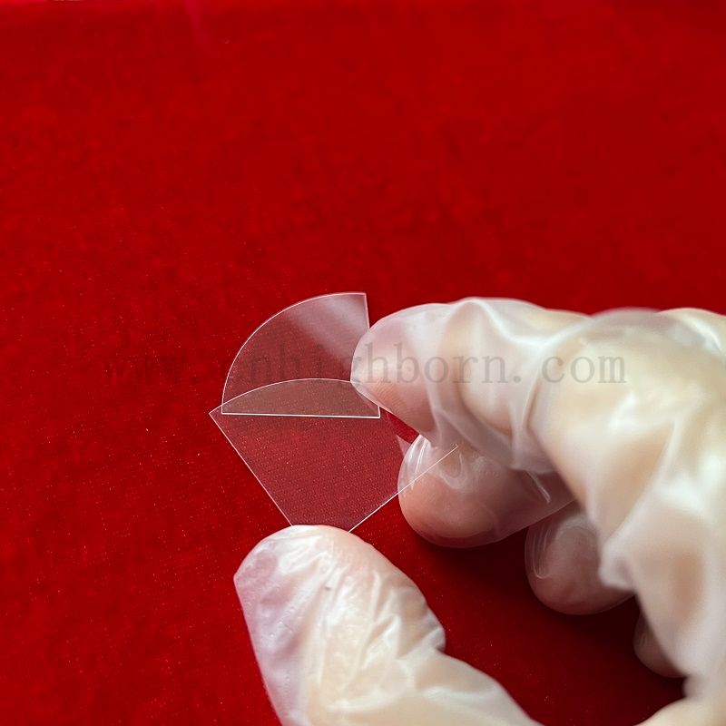 Anpassungsspezifische fusionierte Kieselsäure -UV -Fenster optische Lüfterform Quarzglasplatte