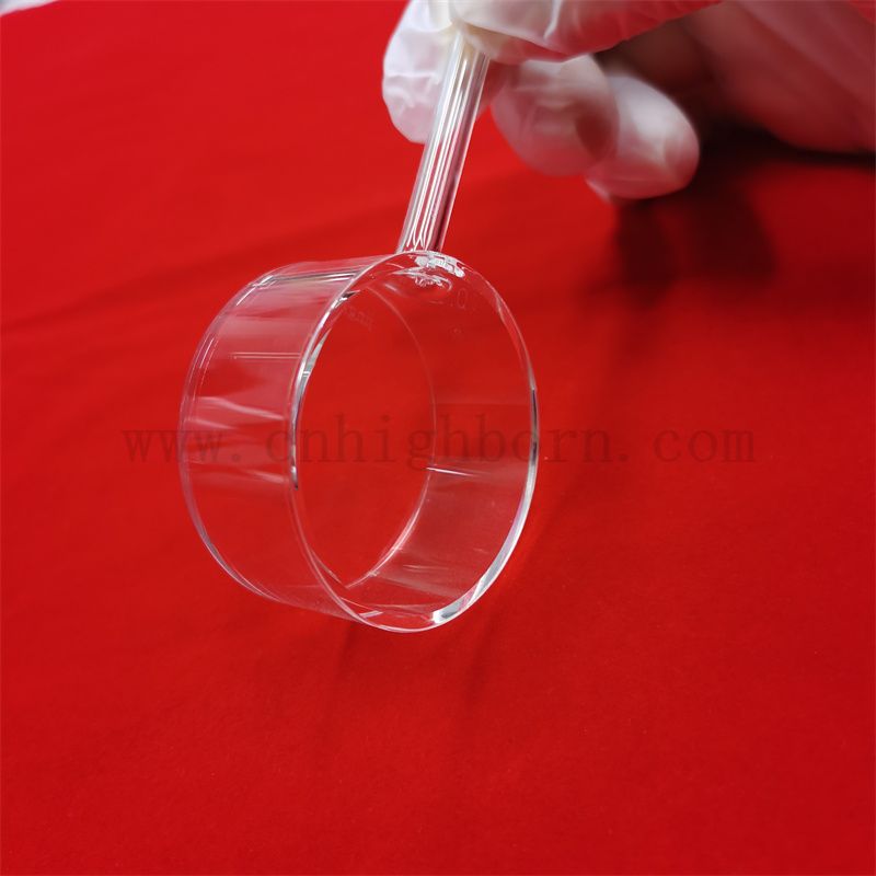 Benutzerdefinierte klare optische Glasflusszellen kurzer Weg mit Füllrohr uv zylindrische Quarzkuvetten