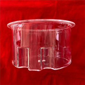 Maßgeschneidertes Laborinstrument aus poliertem, klarem, hitzebeständigem Quarzglas für die chemische Industrie