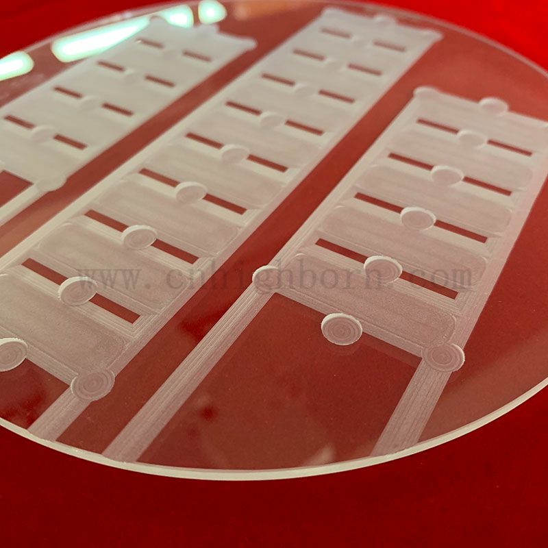 Rundes Quarzglasfenster polieren verschmolzene Kieselsäurebrett