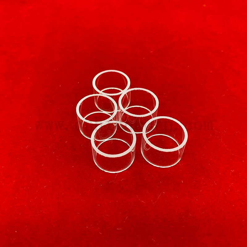 Transparentes Polierkiesel -Quarzglasring für Chemielabor