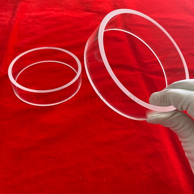 Klar fusionierter Kieselsäure -Quarzglas -Isolierung Basisflansch für die Industrie 