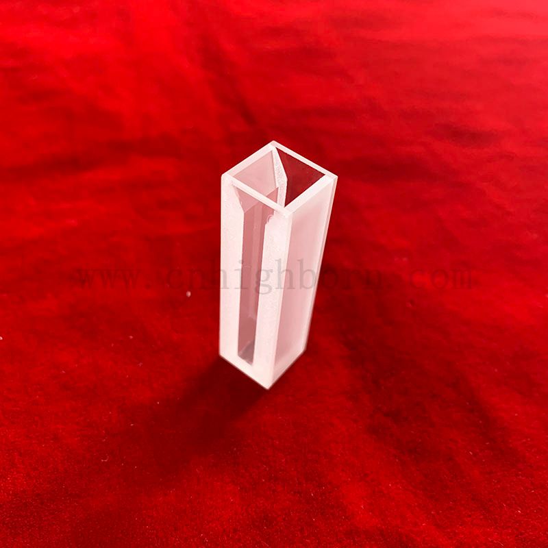 Standard-Spektrophotometer 1,4ml Quarzfluoreszenz-Kuvette-Halbmikrozelle mit gefrosteten Wänden und mit Deckel