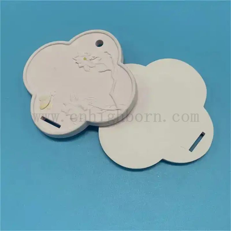 Customized White Exquisit Muster Aroma Diffusor Anhänger Keramiksteinplatte