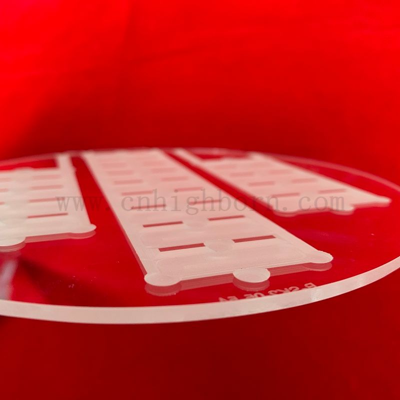 Rundes Quarzglasfenster polieren verschmolzene Kieselsäurebrett