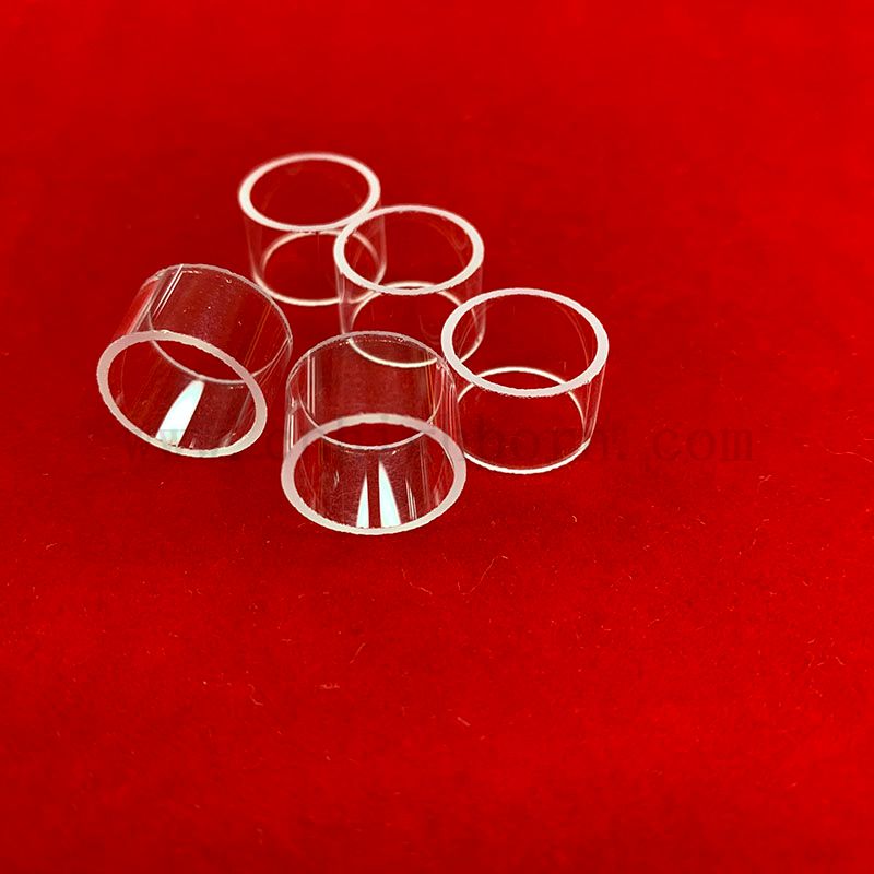 Transparentes Polierkiesel -Quarzglasring für Chemielabor