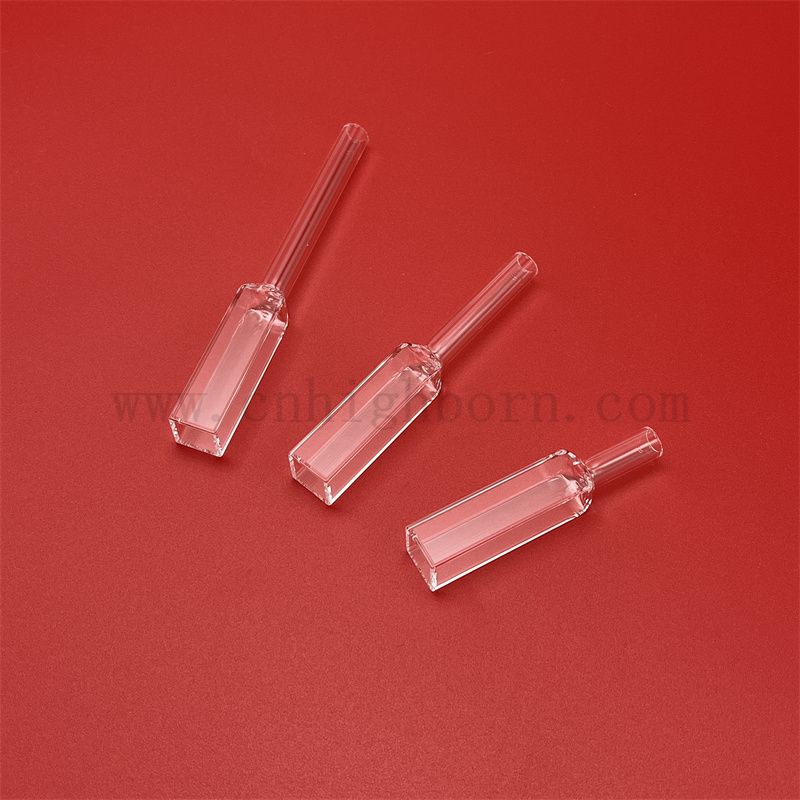 3 Seiten transparente Transmission optische Quarzglaskuvette Fluorimeter Retangular mit abgestufter Dichtung