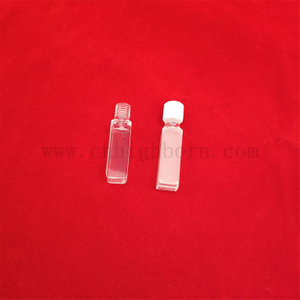 Standard klare optische Glaszelle 2 Seiten transparente Quadratlaborlabor Glaswaren Quarzglas Cuvette