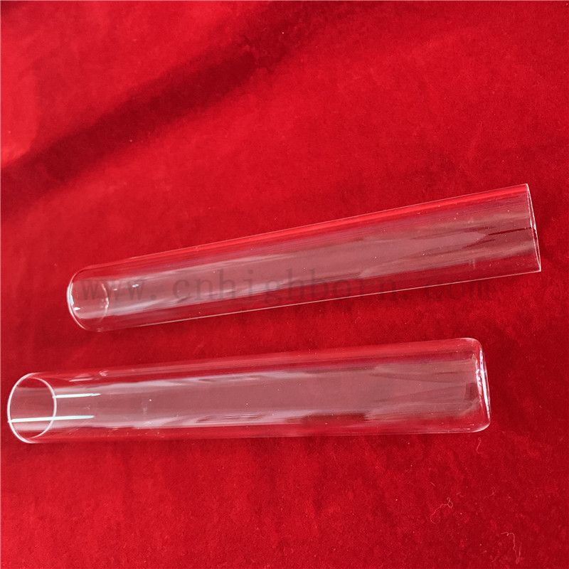 Wärmewiderstand transparenter UV -Quarz -Fusionskieselglashülle mit flachem Boden