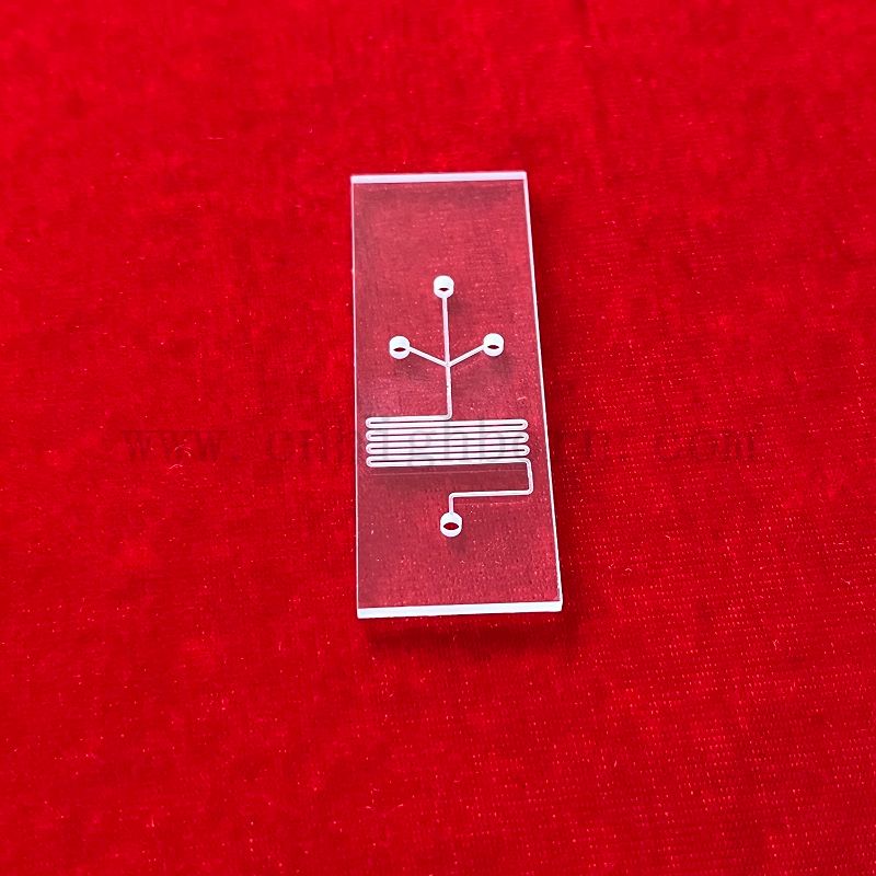 Quarzglasmikrofluidic -Chip für die Erkennung von Ultraviolett -Spektrophotometrie -