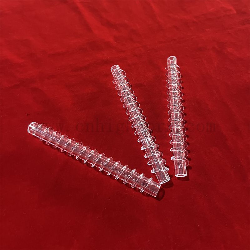 Runde Form transparent geschmolzene Silica Quarzglasröhre mit maßgeschneiderter Stange