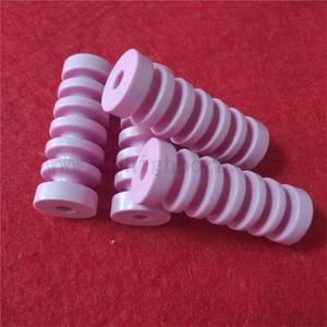 Verschleißfestigkeit 95% rosa AL2O3 Alumina Keramikgarnführer RED Textile Keramiklagerwalze