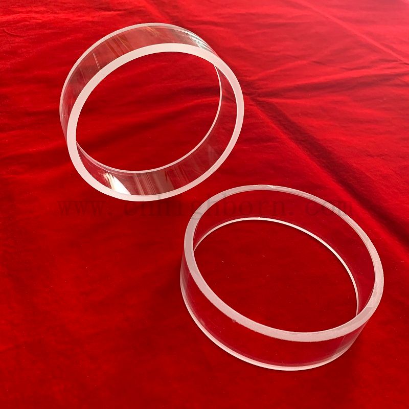 Klar fusionierter Kieselsäure -Quarzglas -Isolierung Basisflansch für die Industrie 