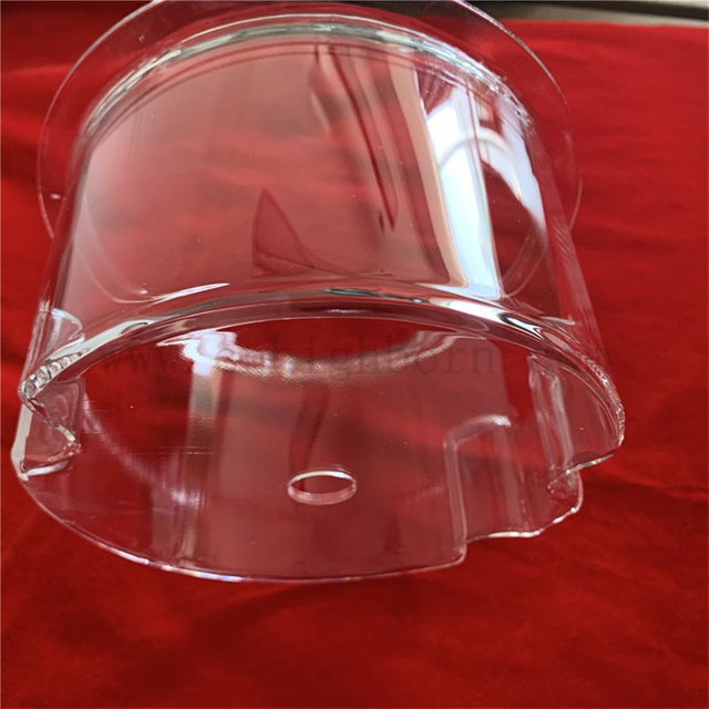Maßgeschneidertes Laborinstrument aus poliertem, klarem, hitzebeständigem Quarzglas für die chemische Industrie