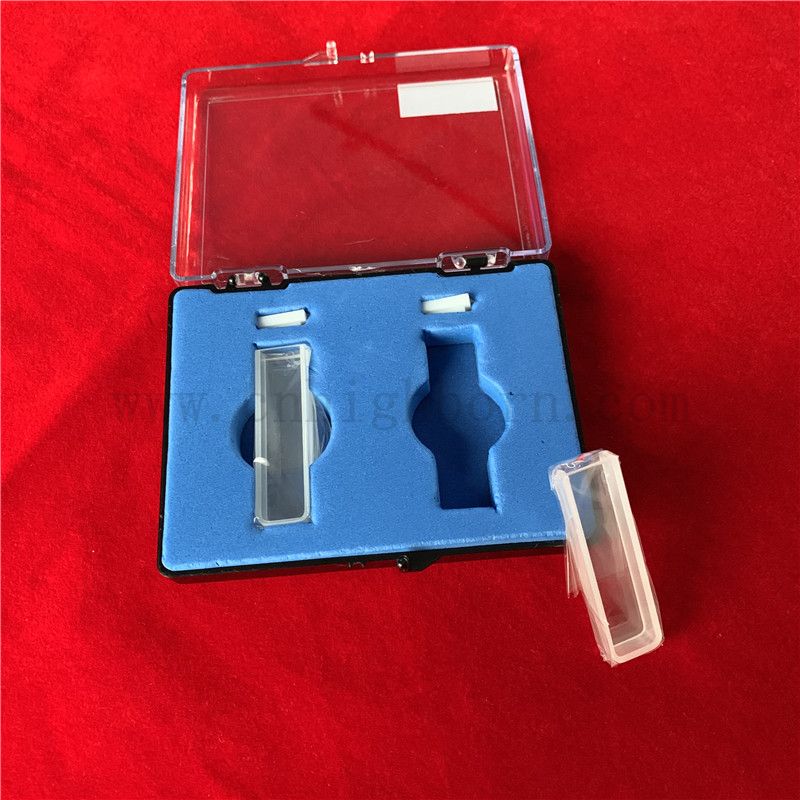 Labor UV -Transmission 1,7ML Spektrophotometer Quarzkuvette 2 Seiten transparente Standard -optische Glaszelle mit Deckel
