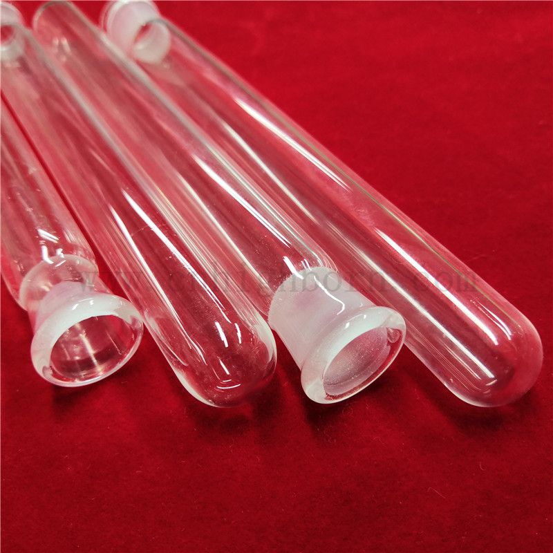 Wärmewiderstandsstandardenden transparente Quarzglasrohr mit rundem Boden