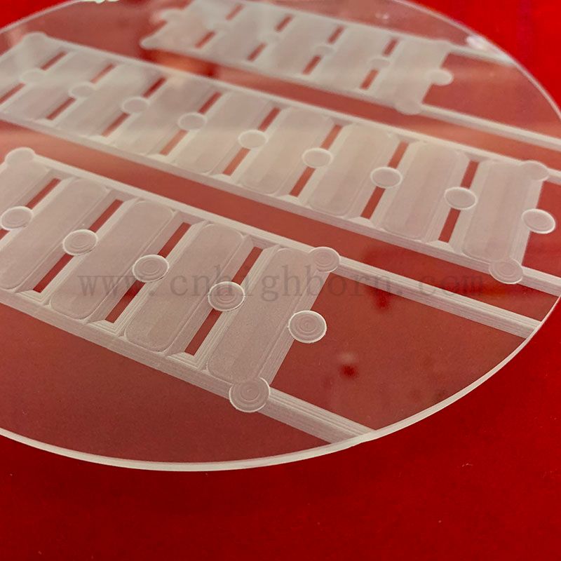 Rundes Quarzglasfenster polieren verschmolzene Kieselsäurebrett