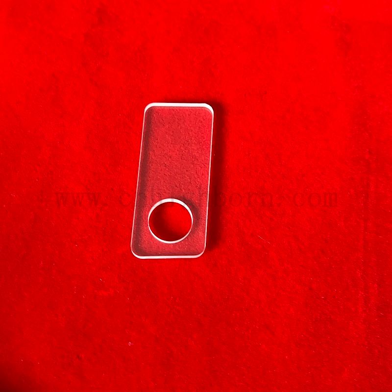 Transparente Quarzglasplatte rundes Loch Schleifen Kieselbleche