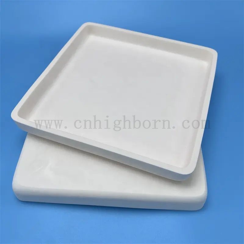 Customisierte Alumina Keramik Tiegel Al2O3 geschmolzenes Metallkeramikboot Sagger
