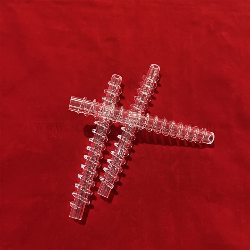 Runde Form transparent geschmolzene Silica Quarzglasröhre mit maßgeschneiderter Stange