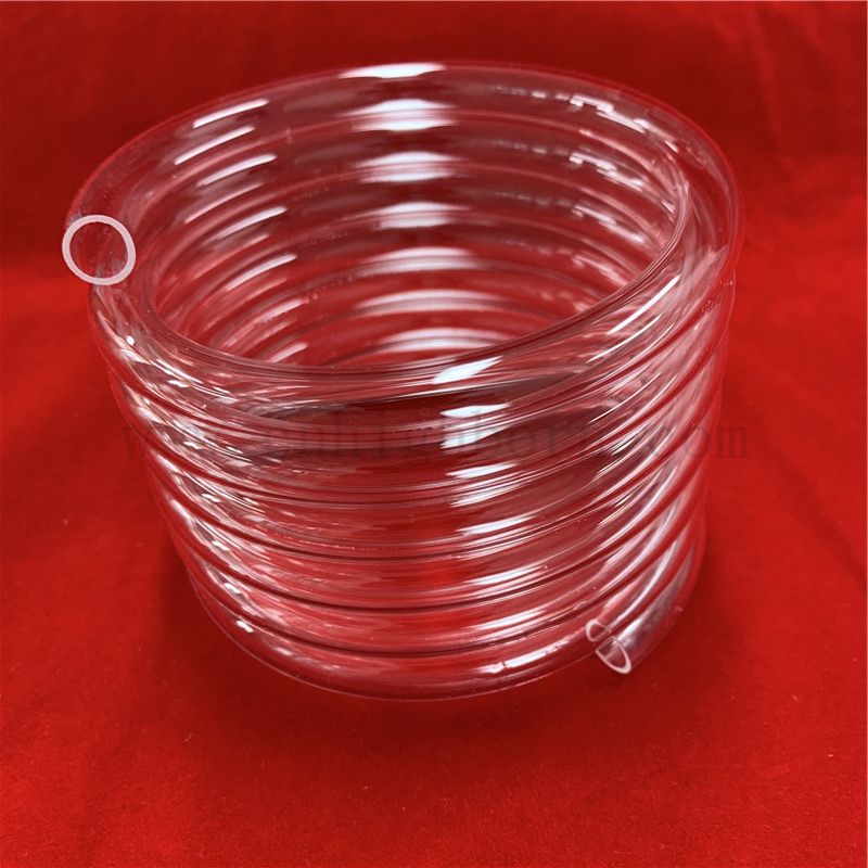 Wärmewiderstand klar geschmolzene Silica Quarzglas -Spiralrohr