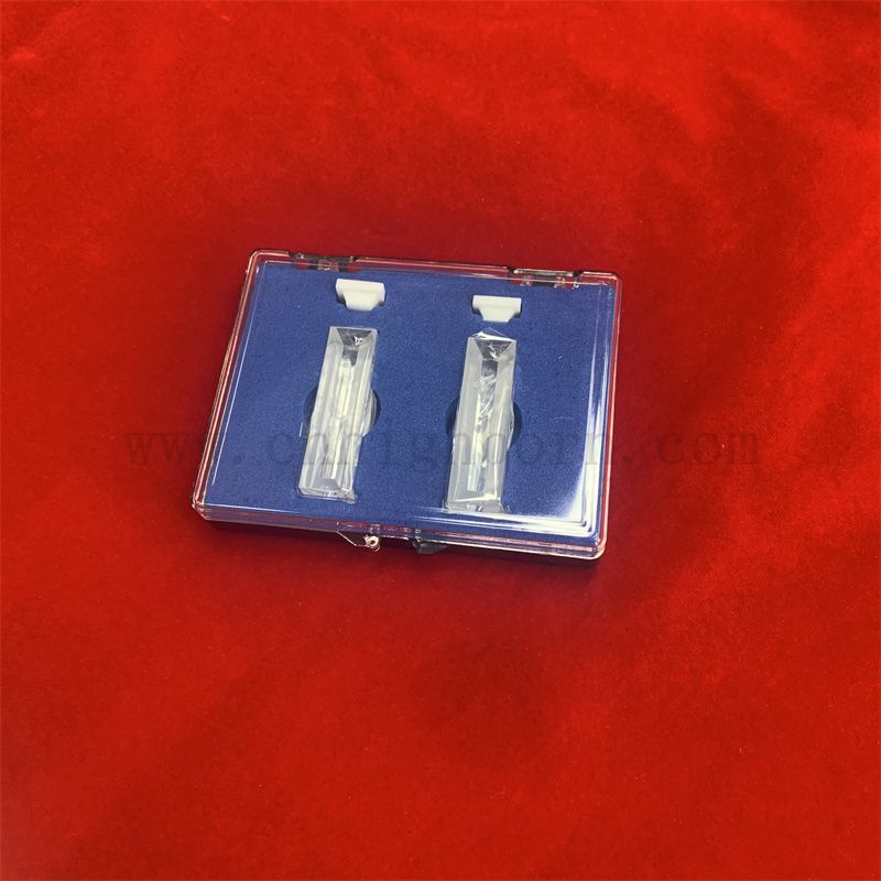 Wärmewiderstand Labor Research Quarzglas Cuvette Analysator Benutzerdefinierte Mikromessermesserzelle