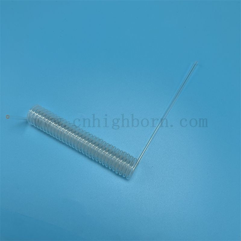 Wärme -Resiatance Customized Transparent Fused Silica Quarzglasspulenrohr