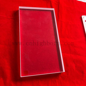 Polierte rechteckige transparente Quarzglasplatte für UV-Krümmung