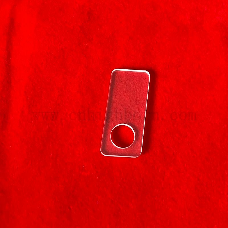 Transparente Quarzglasplatte rundes Loch Schleifen Kieselbleche