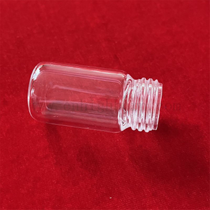 Kundenspezifisches, klares Reagenzglas aus Quarzglas mit Schraubverschluss