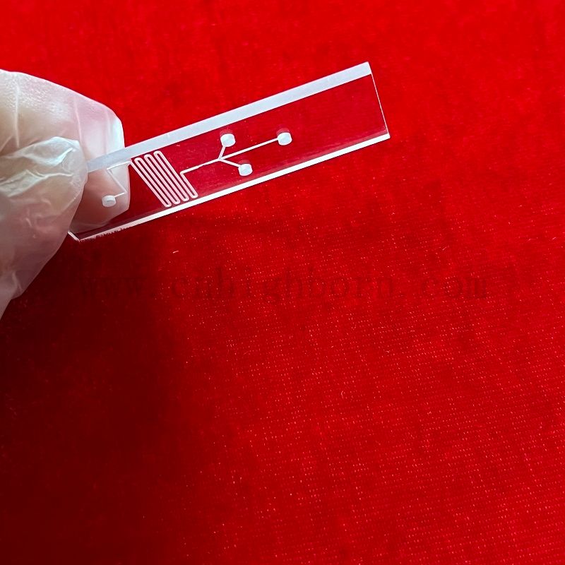 Quarzglasmikrofluidic -Chip für die Erkennung von Ultraviolett -Spektrophotometrie -