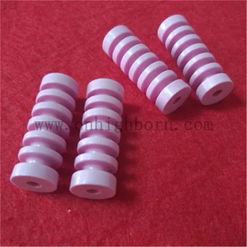 Verschleißfestigkeit 95% rosa AL2O3 Alumina Keramikgarnführer RED Textile Keramiklagerwalze