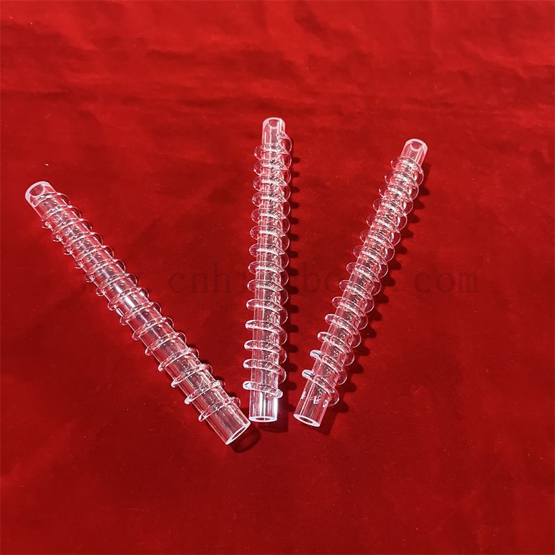 Runde Form transparent geschmolzene Silica Quarzglasröhre mit maßgeschneiderter Stange