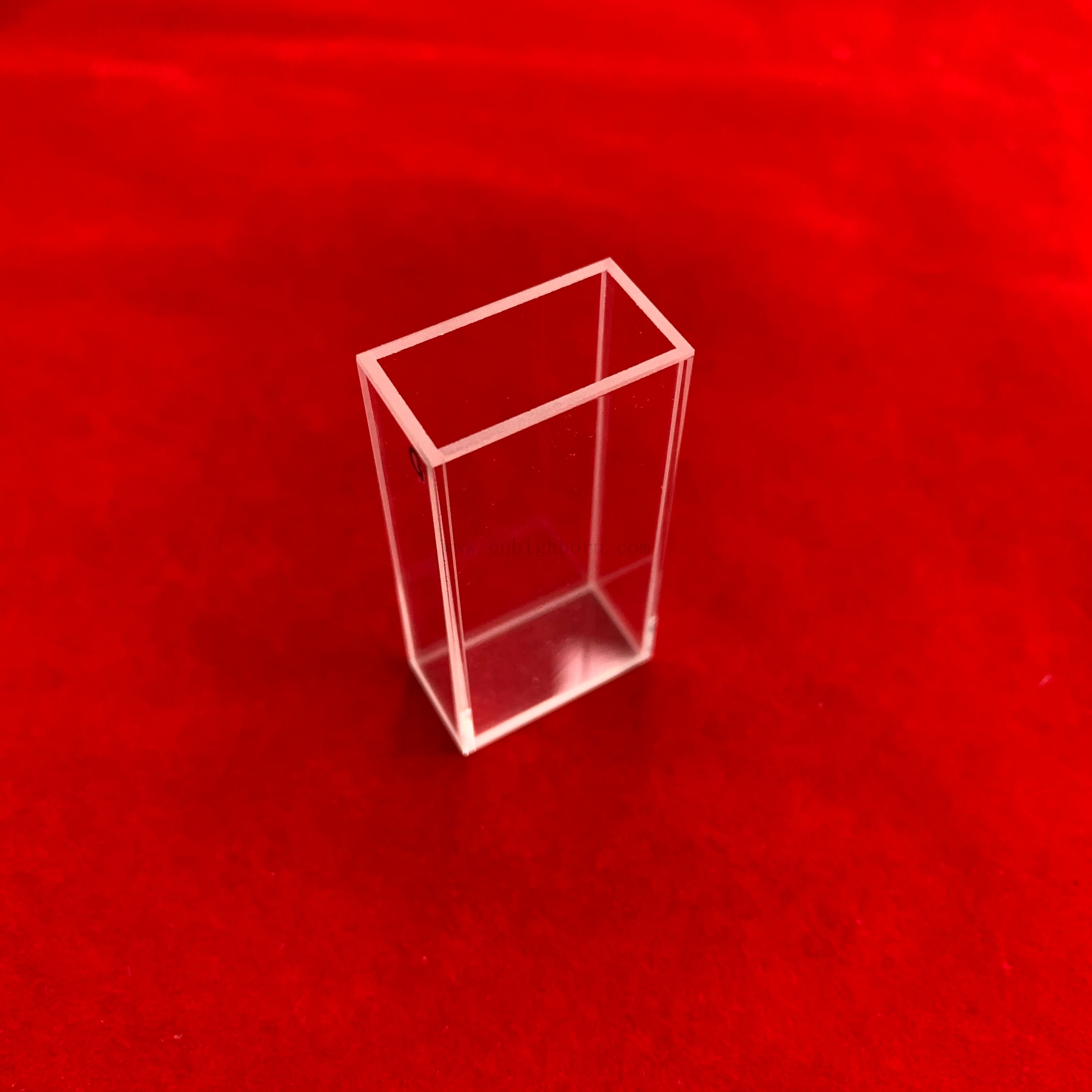 Clear Optical Glass Cuvette Specrophotometer 7ml Quarzglaskuvette -Fluorometerzelle mit Deckel