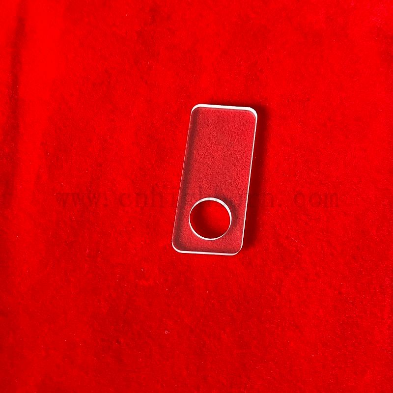 Transparente Quarzglasplatte rundes Loch Schleifen Kieselbleche