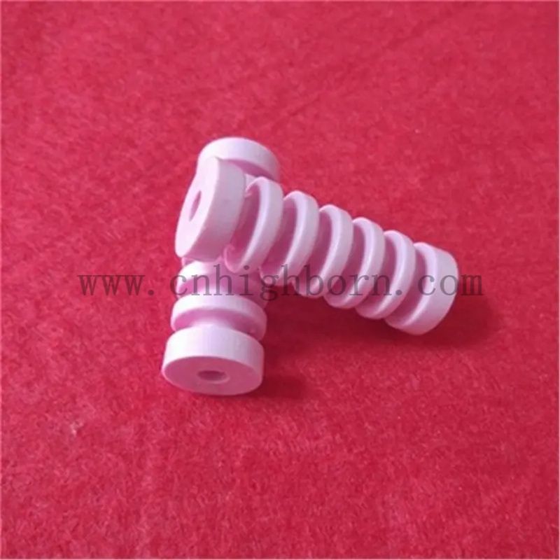 Verschleißfestigkeit 95% rosa AL2O3 Alumina Keramikgarnführer RED Textile Keramiklagerwalze