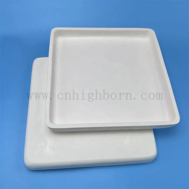 Customisierte Alumina Keramik Tiegel Al2O3 geschmolzenes Metallkeramikboot Sagger